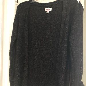 NWOT bongo long black grey sweater/cardigan